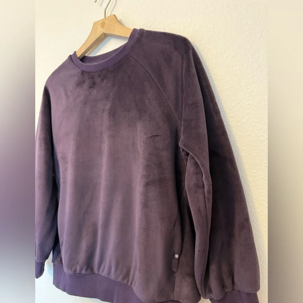 Athleta Girl Feelin’ Good Sweatshirt | L (12) Iris Purple Plush Fleece
